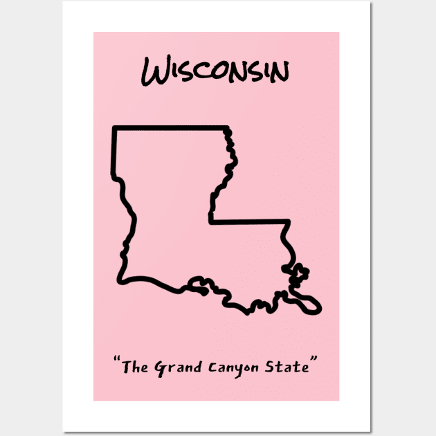 Truly Wisconsin Wall Art by LP Designs